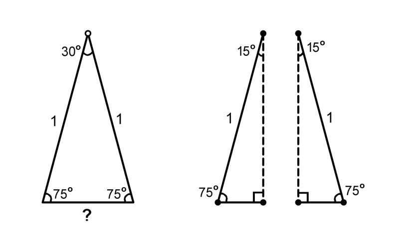 Figure 5. Creating two right triangles from one triangle